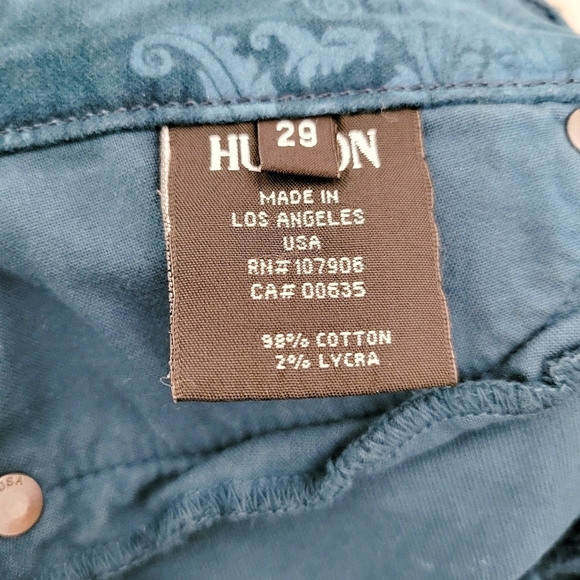 Hudson Jeans Nico Super Skinny Midrise in Teal Color Size 29 - Picture 8 of 9